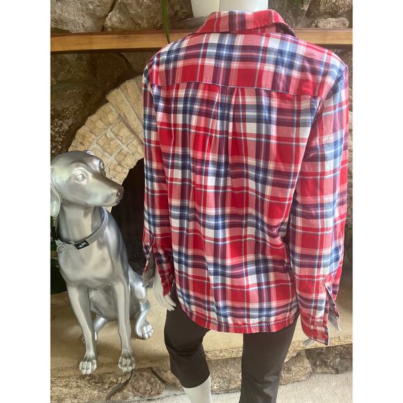 L.L. Bean Fleece Lined Button Down Long Sleeve Shirt Jacket Women's Size M - Picture 4 of 6